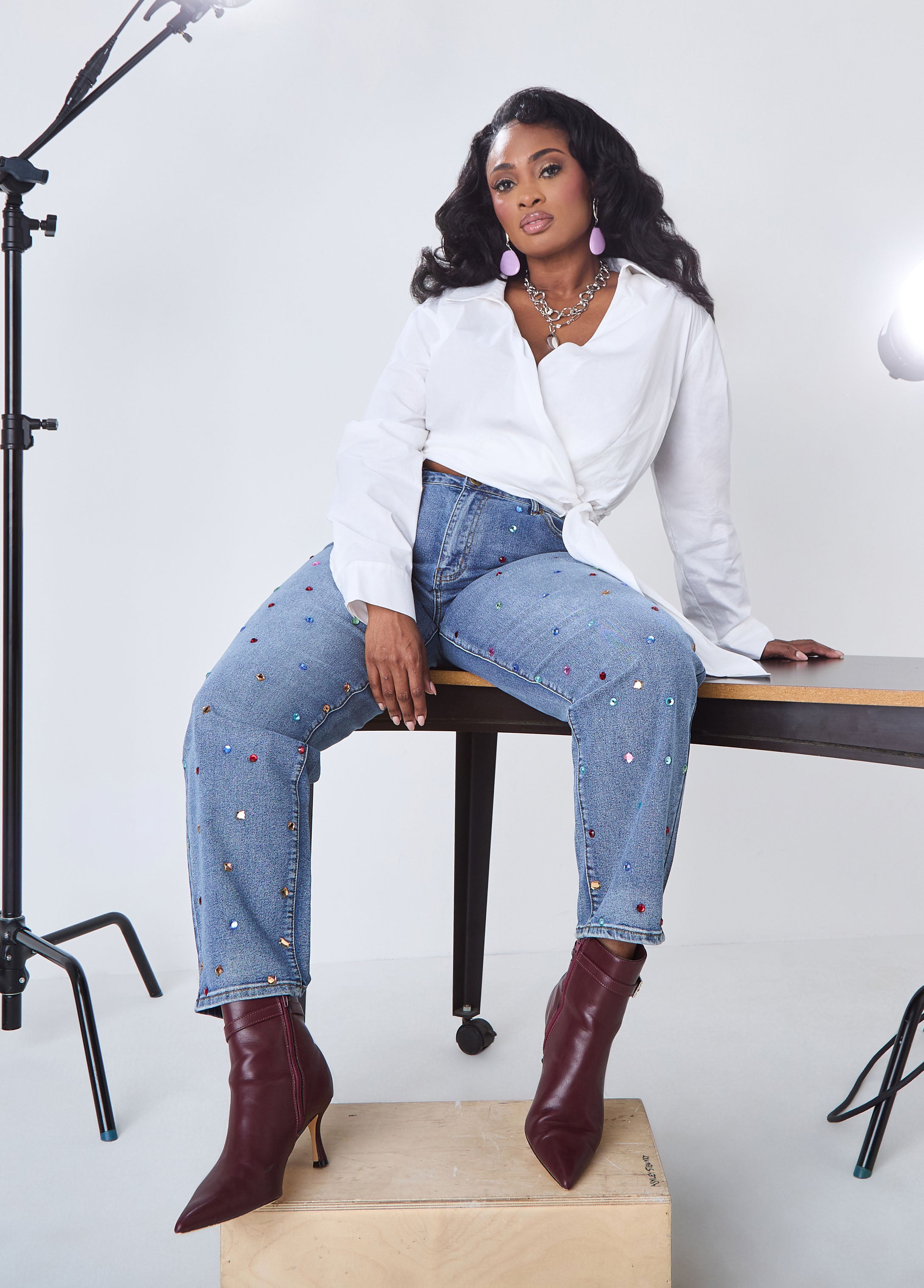 Crystal Tapered Jeans