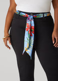 Scarf Belt Denim Capris