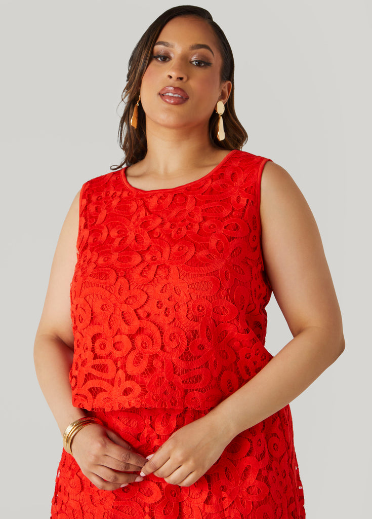 Corded Lace Top – Ashley Stewart