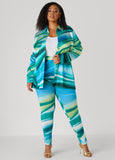 Wave Print Satin Shirt