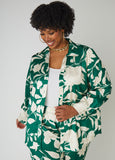 Floral Print Satin Shirt