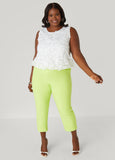 Embroidered Mesh Bubble Top