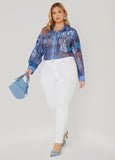 Graffiti And Denim Print Shirt