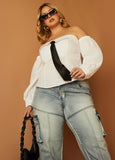 Plus Size tie collared shirt trendy plus size white shirt corset top