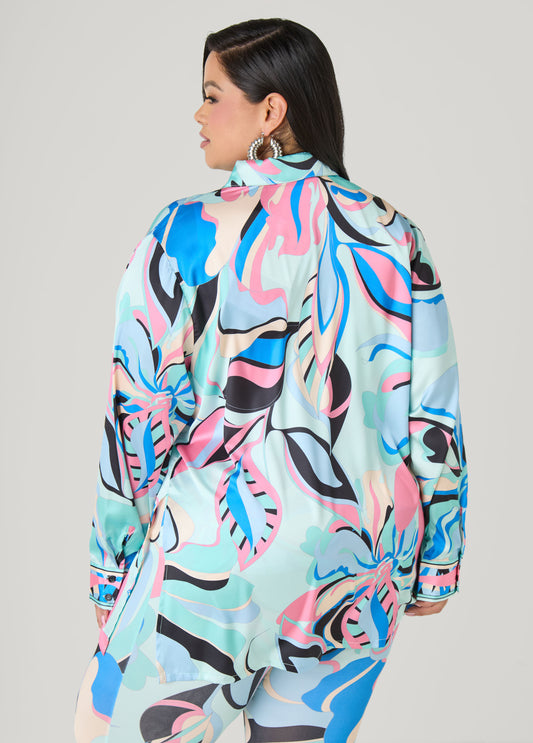Floral Satin Shirt