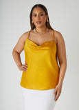 Satin Cowl Neck Cami