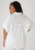 Textured Cotton Gauze Top