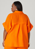 Textured Cotton Gauze Top