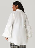 Ruffled Sleeve Hi Low Blouse