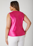Satin Cowl Neck Tank