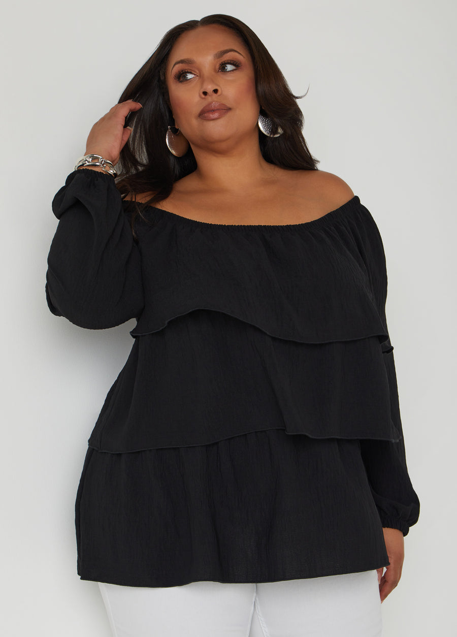 Plus Size Off The Shoulder Top Plus Size Party Top Plus Size Party Top
