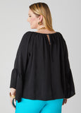 Textured Bell Sleeved Blouse