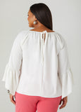 Textured Bell Sleeved Blouse