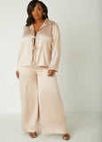 Tie Front Satin Top