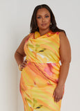 Plus Size Cowl Neck Satin Top Plus Size Tank Plus Size Matching Set