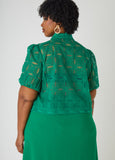 Cropped Embroidered Shirt