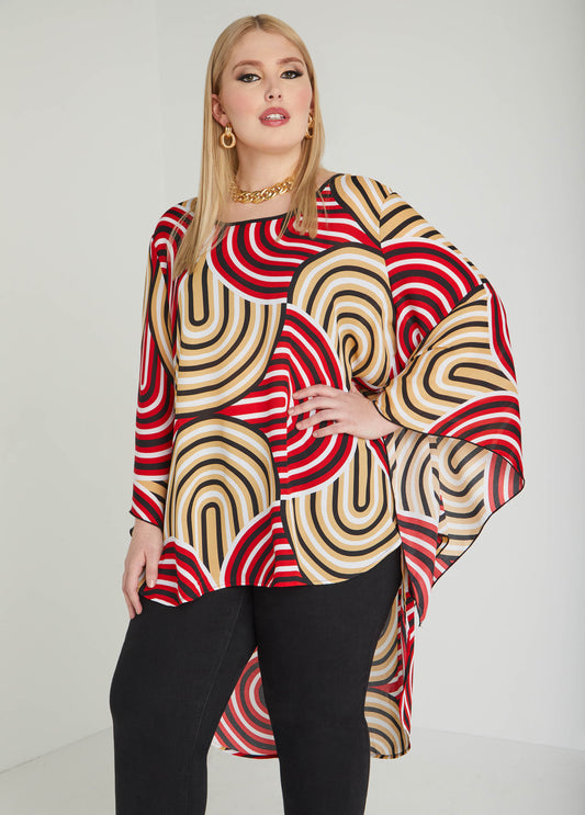 Arch Print Hi Low Blouse