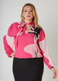 Plus Size Summer Tops Plus Size Scarf Tops Plus Size Floral Work Tops