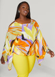 Cold Shoulder Floral Blouse
