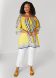 Abstract Off The Shoulder Blouse