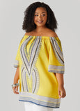 Abstract Off The Shoulder Blouse