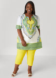 Printed Cotton Blend Top
