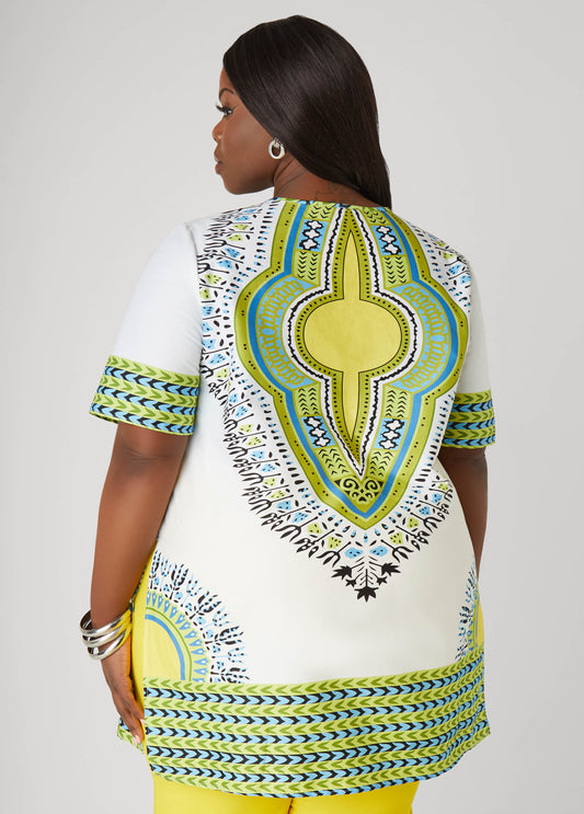 Printed Cotton Blend Top