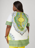 Printed Cotton Blend Top