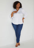 Satin V Neck Blouse