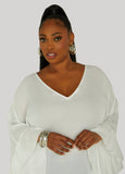 Ruffled Crepe Blouse