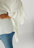 Ruffled Crepe Blouse