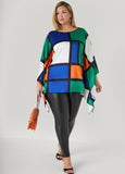 Colorblock Satin Blouse