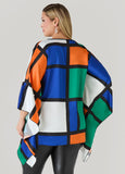 Colorblock Satin Blouse
