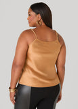 Chain Trimmed Satin Cami