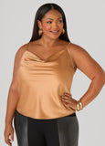 Chain Trimmed Satin Cami