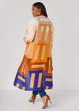 Open Front Geo Print Kimono