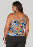 Board Print Satin Cami