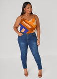 Geo Print Cowl Neck Cami