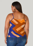 Geo Print Cowl Neck Cami