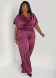 Cowl Neck Satin Blouse