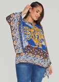 Printed Drama Sleeved Blouse