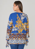 Printed Drama Sleeved Blouse