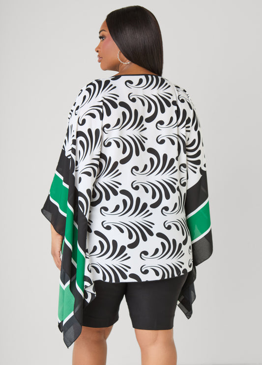 Printed Drama Sleeve Tunic