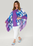 Draped Printed Poncho
