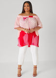 Off The Shoulder Floral Plisse Top