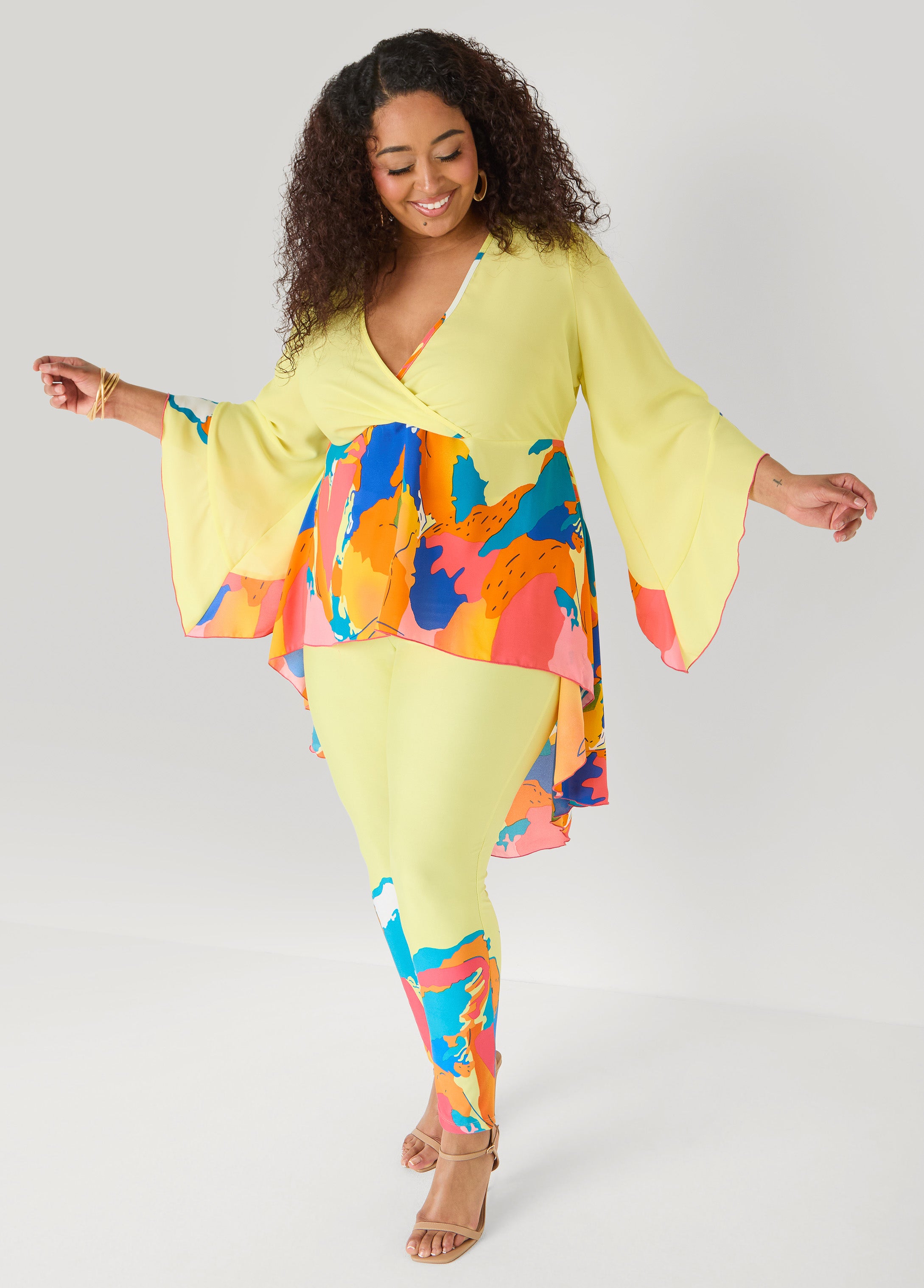 Abstract Print Hi Low Tunic
