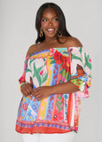 Off The Shoulder Printed Blouse