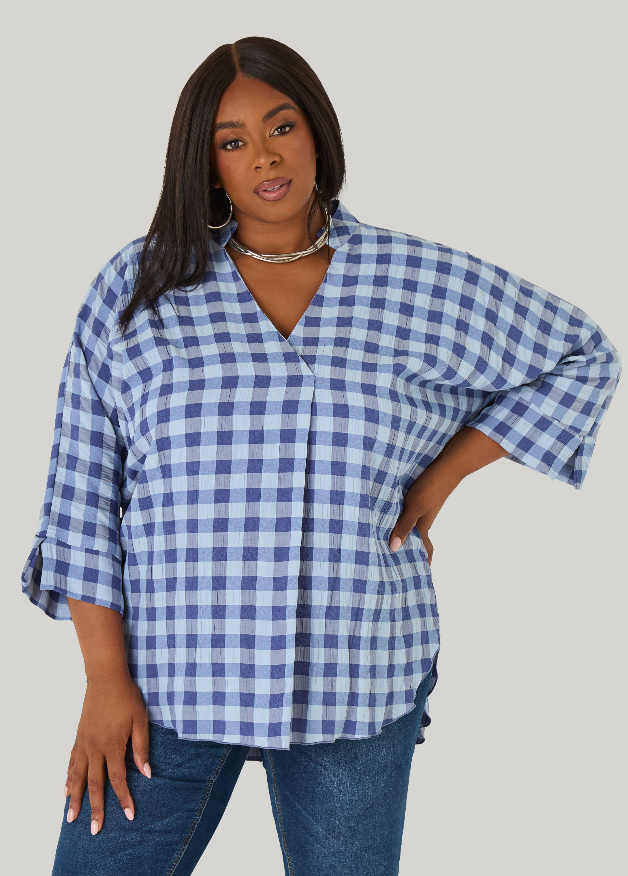 Checked Hi Low Shirt
