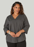 Striped V Neck Shirt