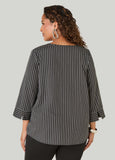 Striped V Neck Shirt